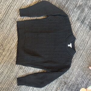 Topshop Black Textured Knit Sweater